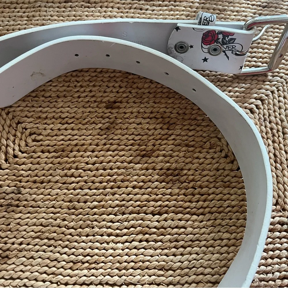 Charming Kids' Belt with Red Floral Design